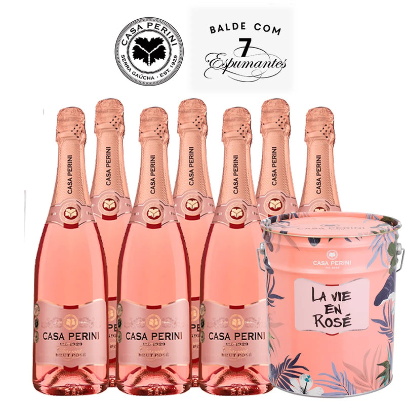 Balde Espumante Casa Perini Brut Rose 7x750ml