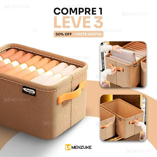 Organizador de Roupas Dobrável Luxe Box® (Compre 1 Leve 3) - Queima de Estoque🔥