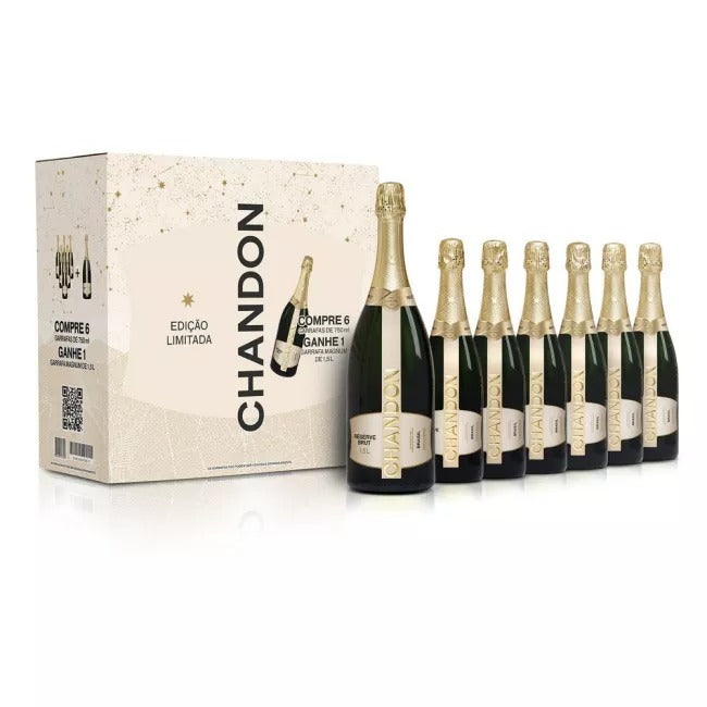 Espumante Chandon Réserve Brut - Pack 6+ 1 Chandon 1500 ml.